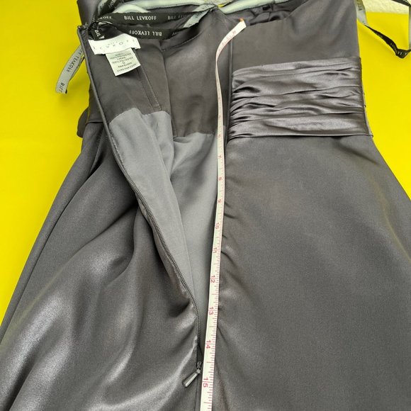 Bill Levkoff Style 188 in Charmeuse Strapless Formal Dress, Pewter #457, Size 0 - Picture 15 of 16